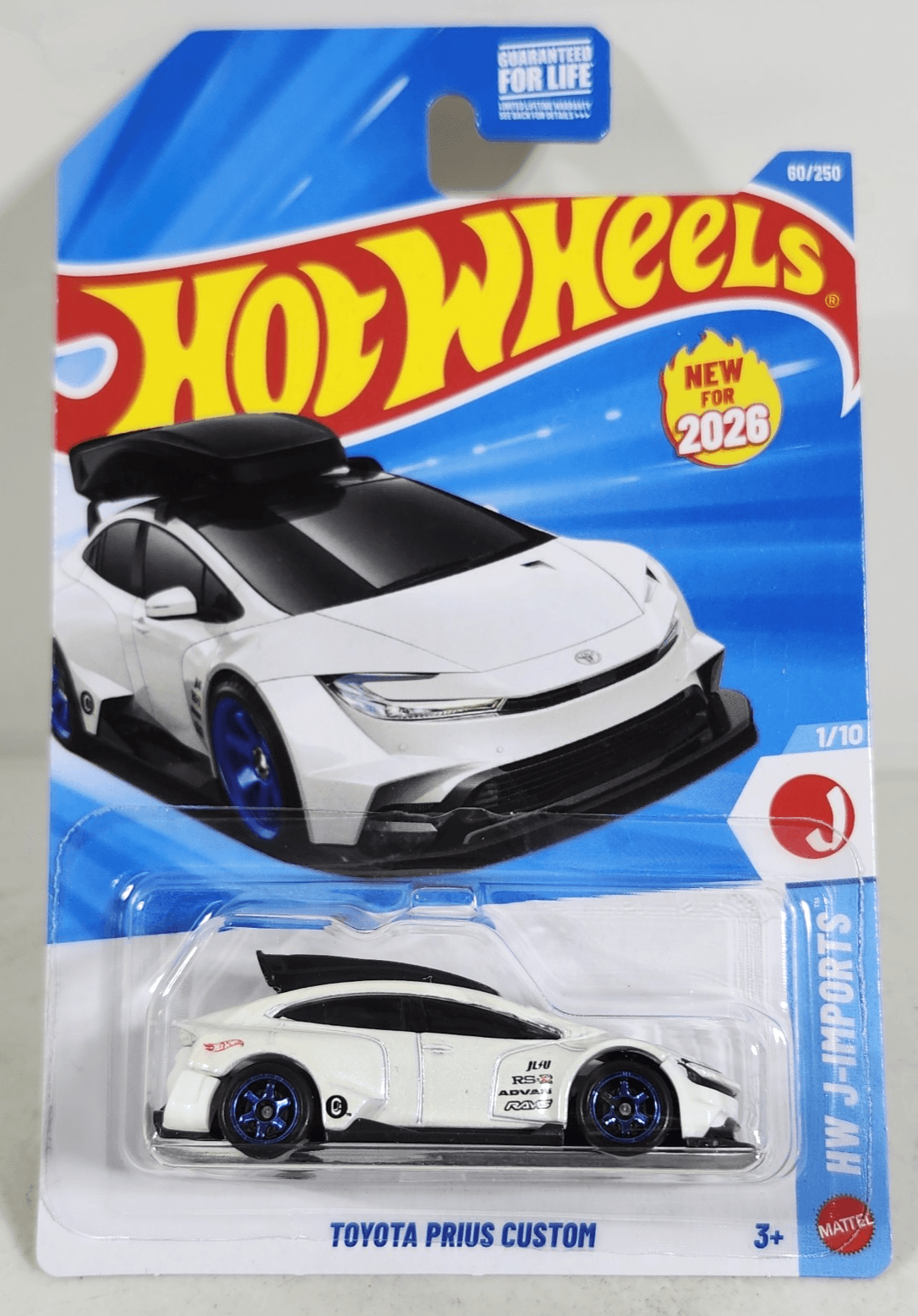 2026 Hot Wheels Toyota Prius Custom HW J Imports White Car 1/64 Toy Vehicle NEW