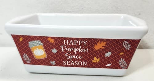 Royal Norfolk Ceramic Mini Casserole Dish Happy Pumpkin Spice Season Design