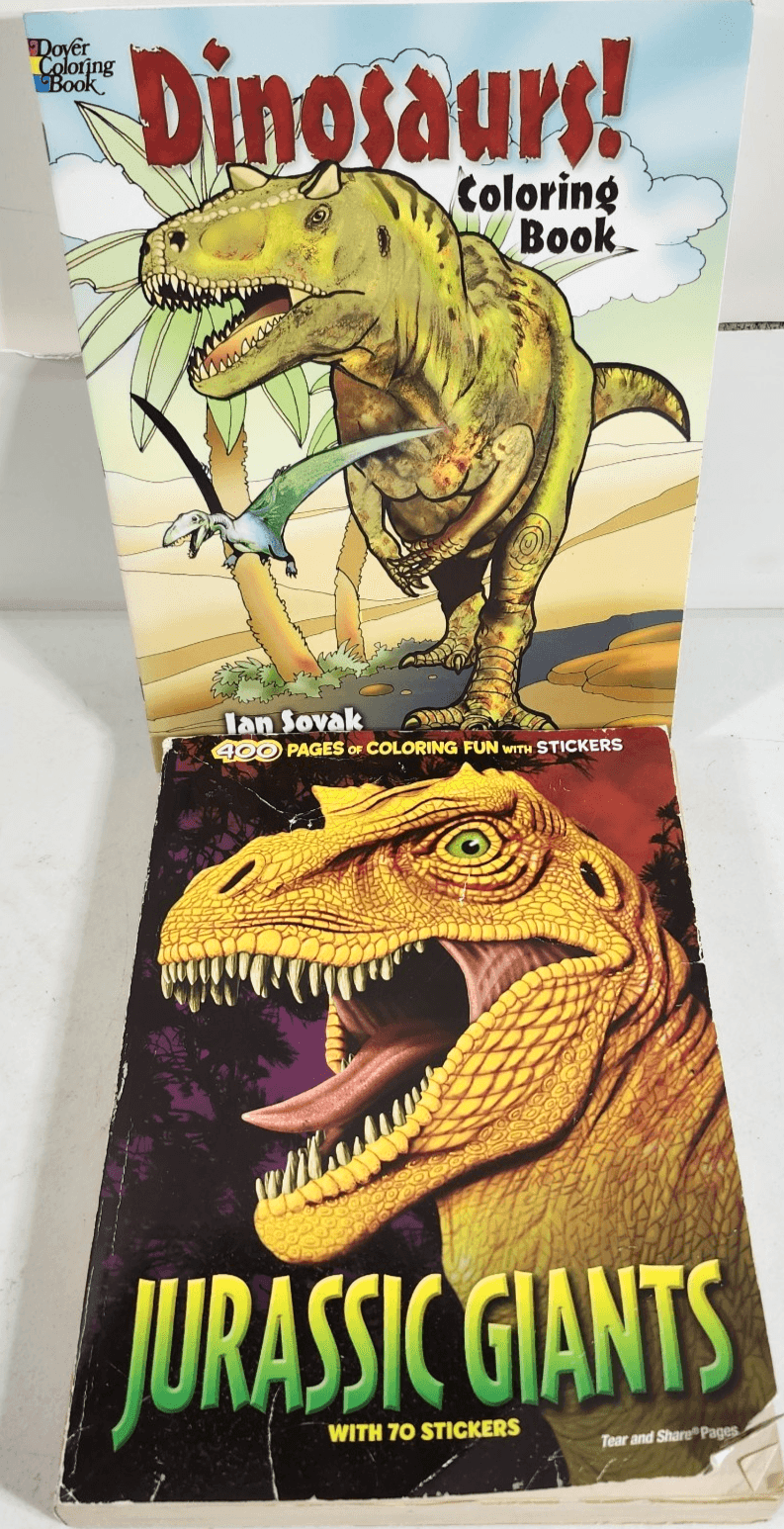 Jurassic Giants Coloring Book 400 Pages With Stickers & Doyer By Jan Sovak