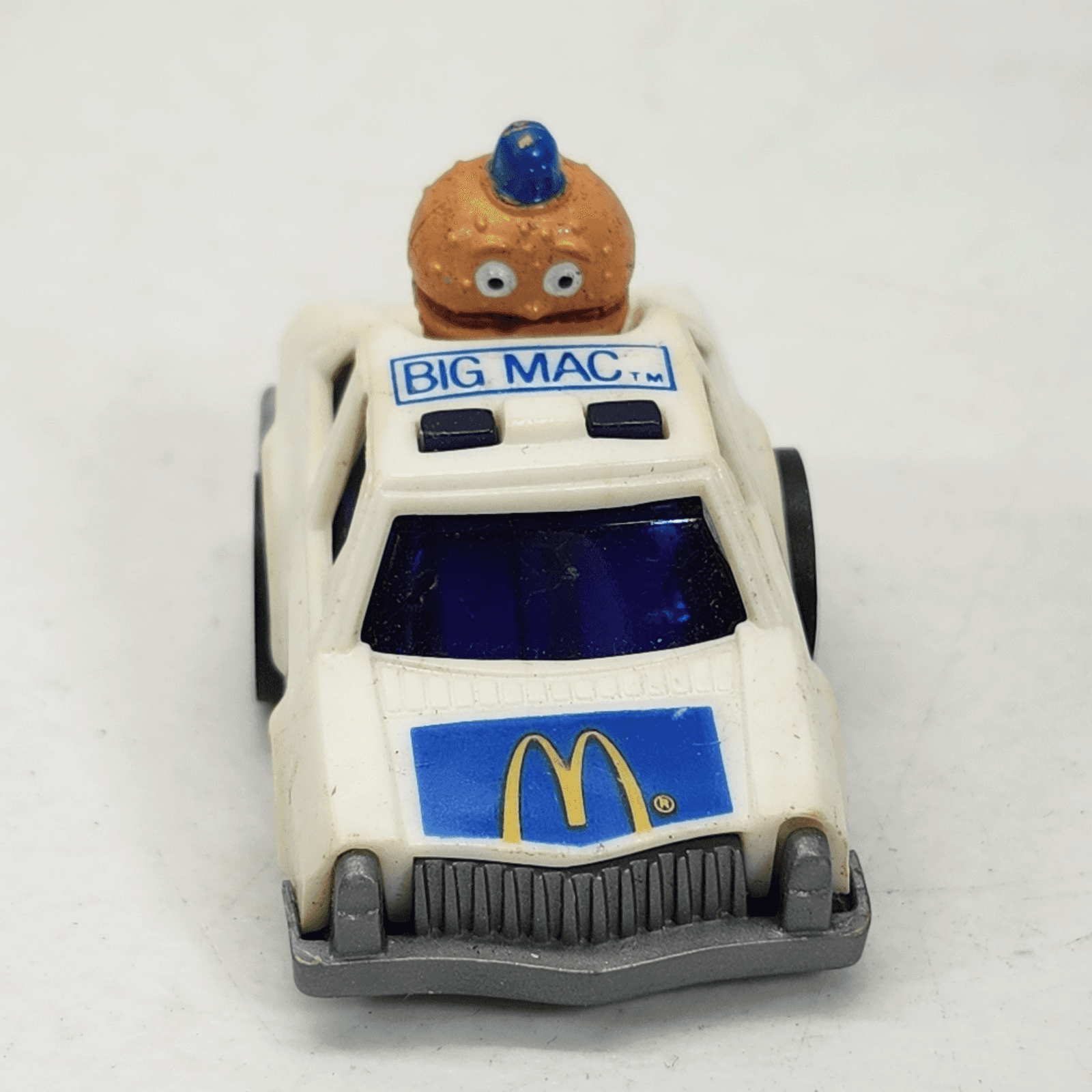 Vintage McDonalds BIG MAC Car w/ Mayor MC Cheese Police Pull Back Car ERTL 1984
