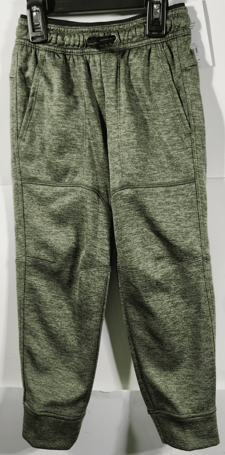 Athletic Works Boys Tech Fleece Jogger Sweatpants Size XS 4-5 Green NEW