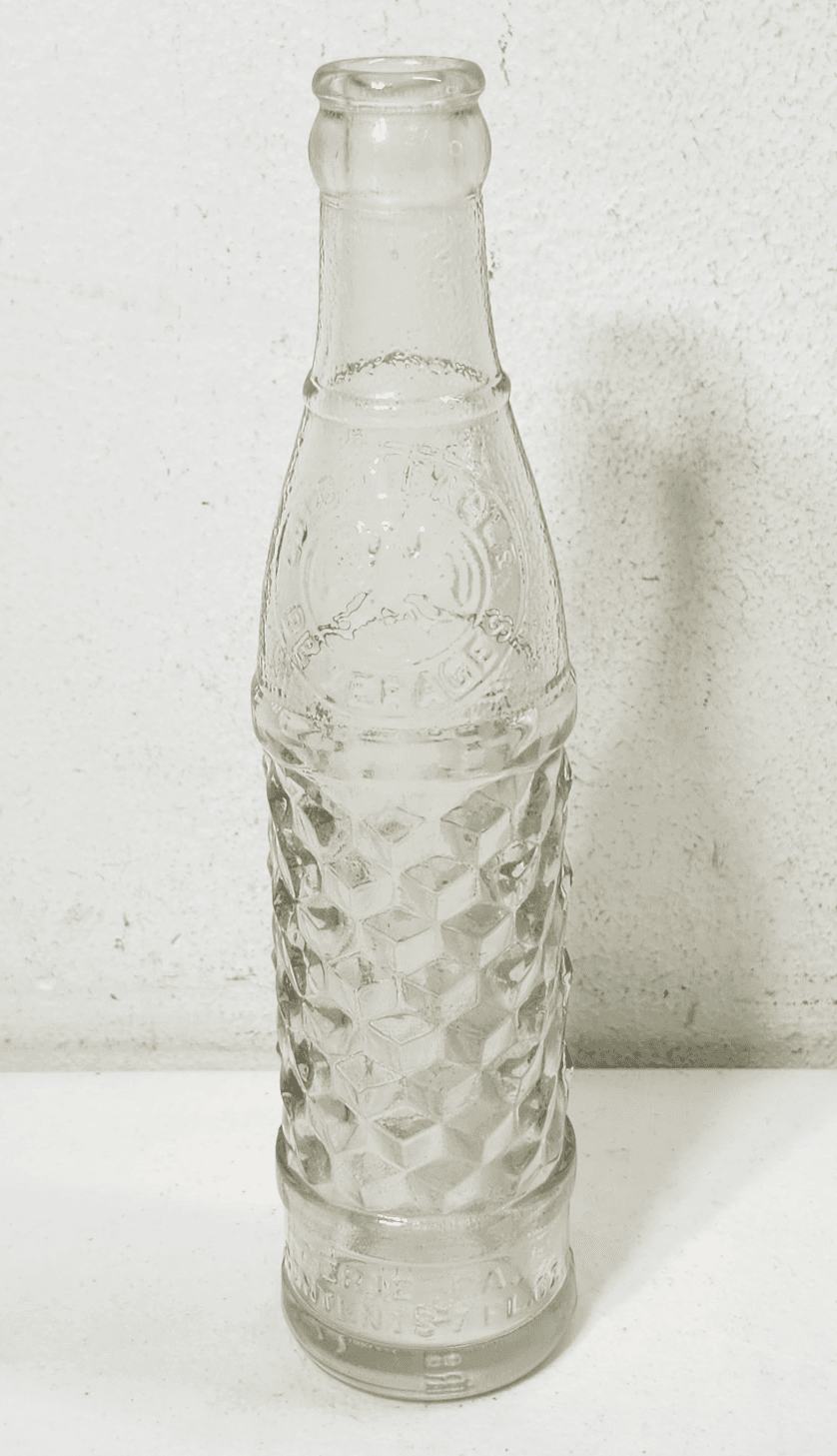 Vintage 7oz Glass Soda Beverage Bottle GOLDEN EAGLE Erie Pennsylvania