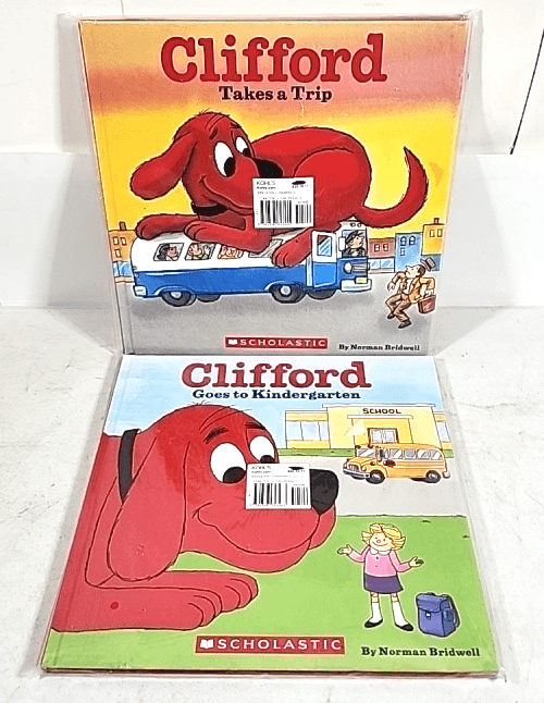 Clifford Takes A Trip & Goes To Kindergarten Hardcover Kids Books Lot NEW