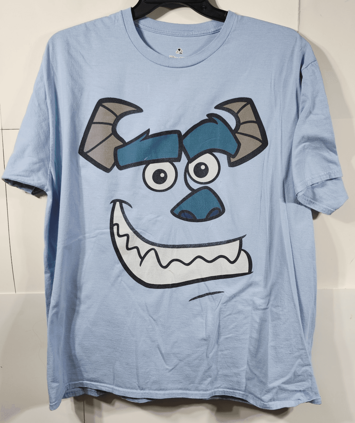 Sully Face T-Shirt Unisex Size XL Light Blue Monsters Inc Graphic