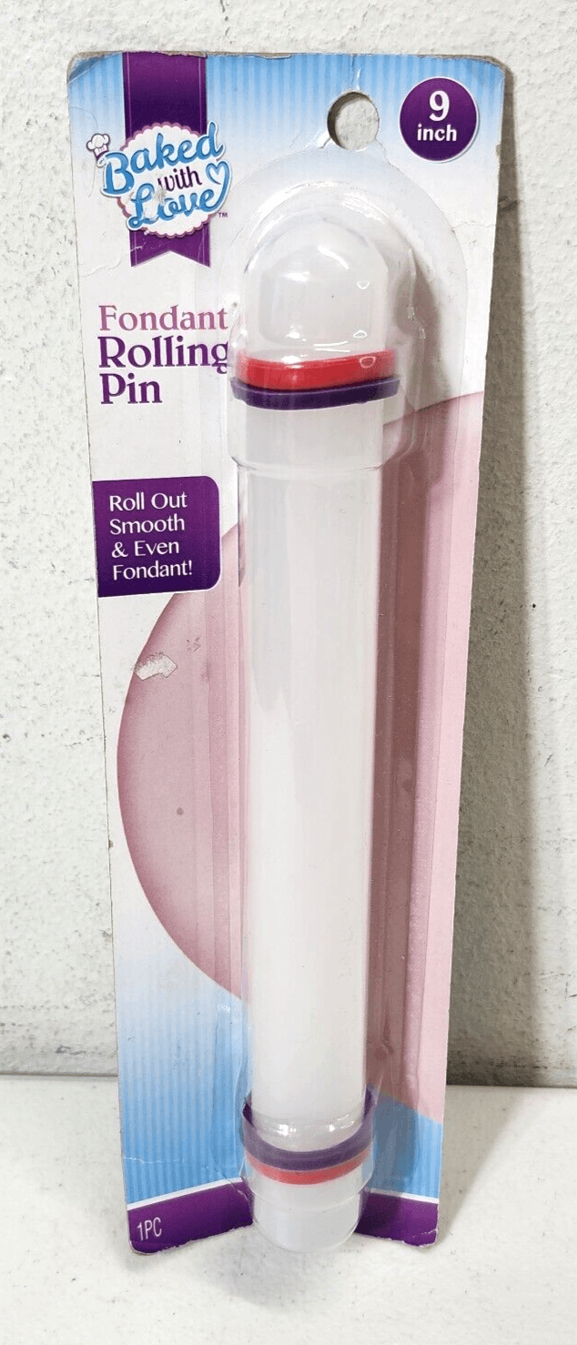 New Artskills Baked With Love 9" Fondant Rolling Pin