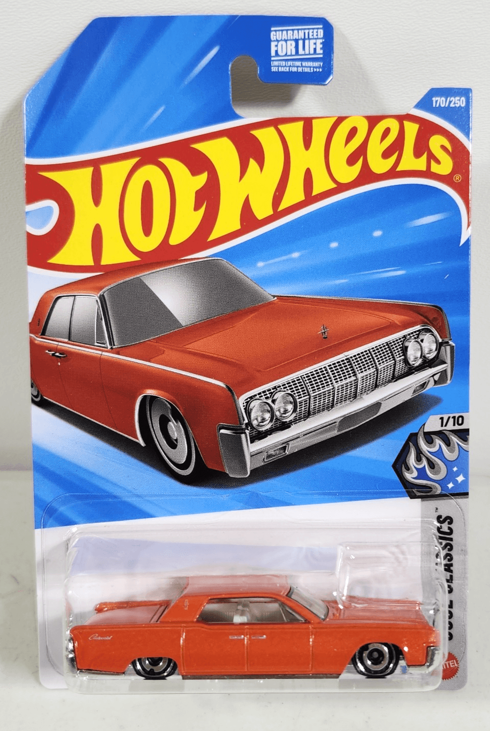 Hot Wheels '64 Lincoln Continental Cool Classics Orange Car 1/64 Toy Vehicle NEW