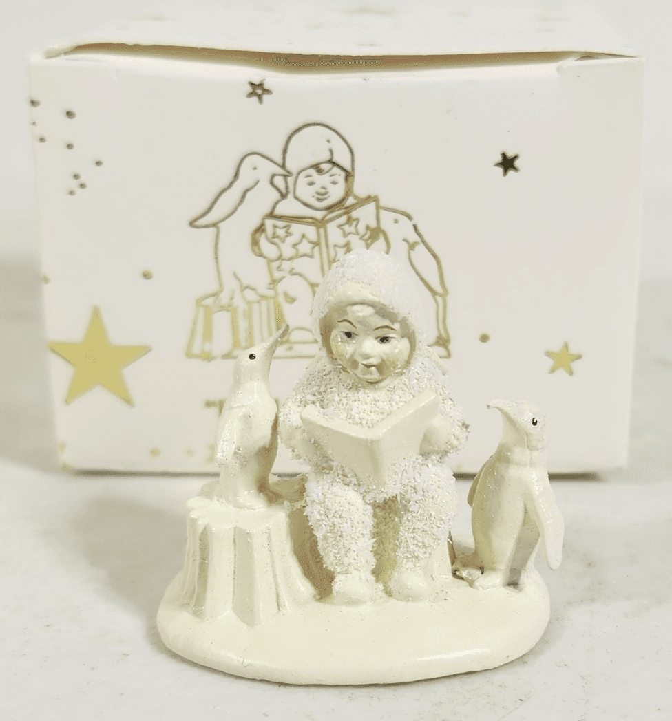 Snowbabies Miniatures “Read Me A Story" Handpainted Pewter Figurine 7622-8