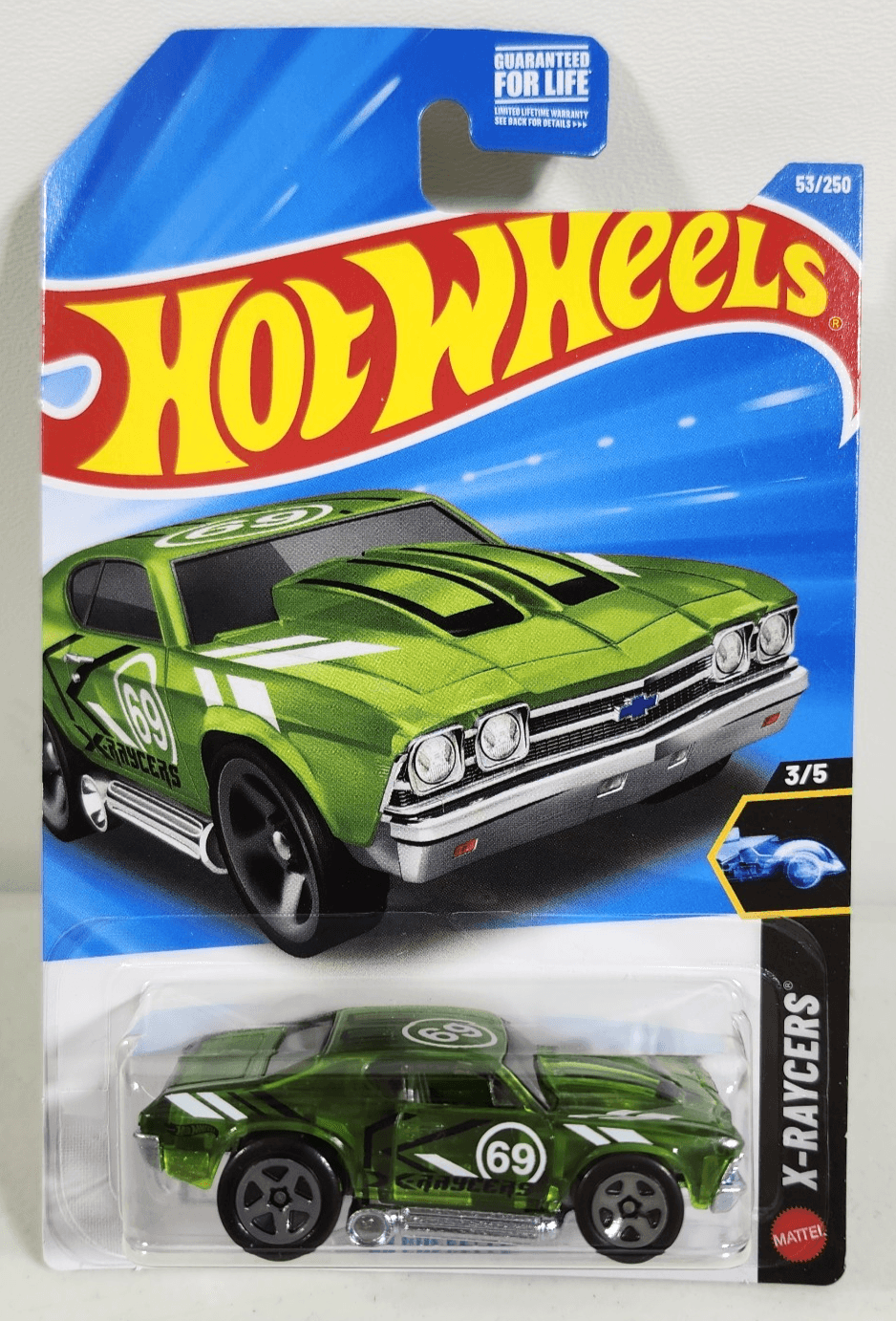 2026 Hot Wheels '69 Chevelle X-Raycers Green Car 1/64 Toy Vehicle NEW