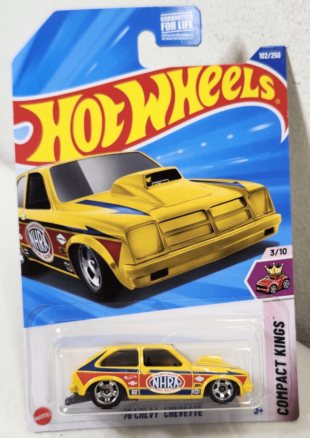 2025 Hot Wheels '76 Chevy Chevette Compact Kings Yellow Car 1/64 Toy Vehicle NEW