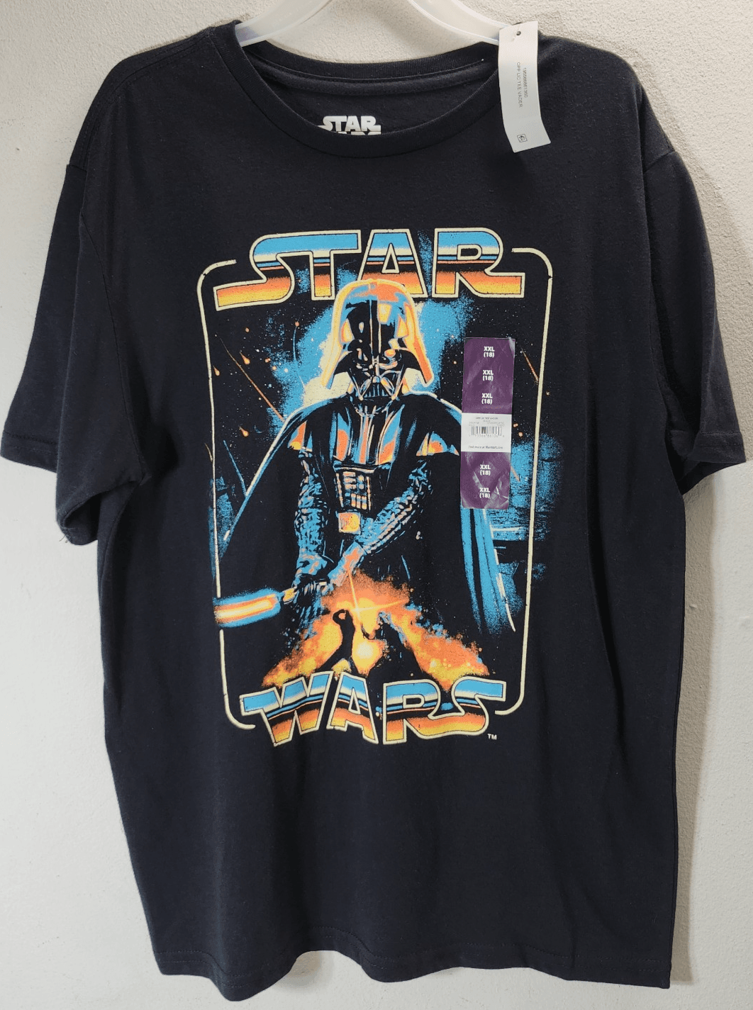 Star Wars Boy's Size XXL Black Darth Vader Short Sleeve TShirt NEW