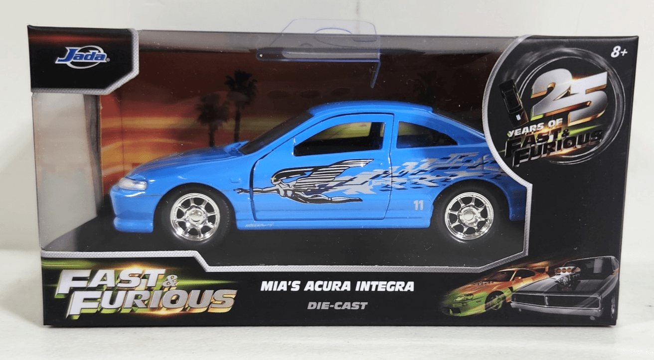 2026 Jada 25 Years Of Fast & Furious Mia's Acura Integra Blue Car 1/32 Toy NEW