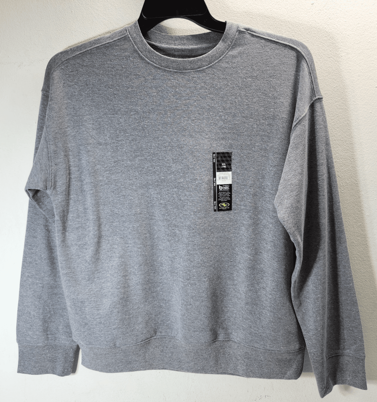 Boys Fleece Sweatshirt Size XXL 18 Gray Pullover Athletic Works NEW