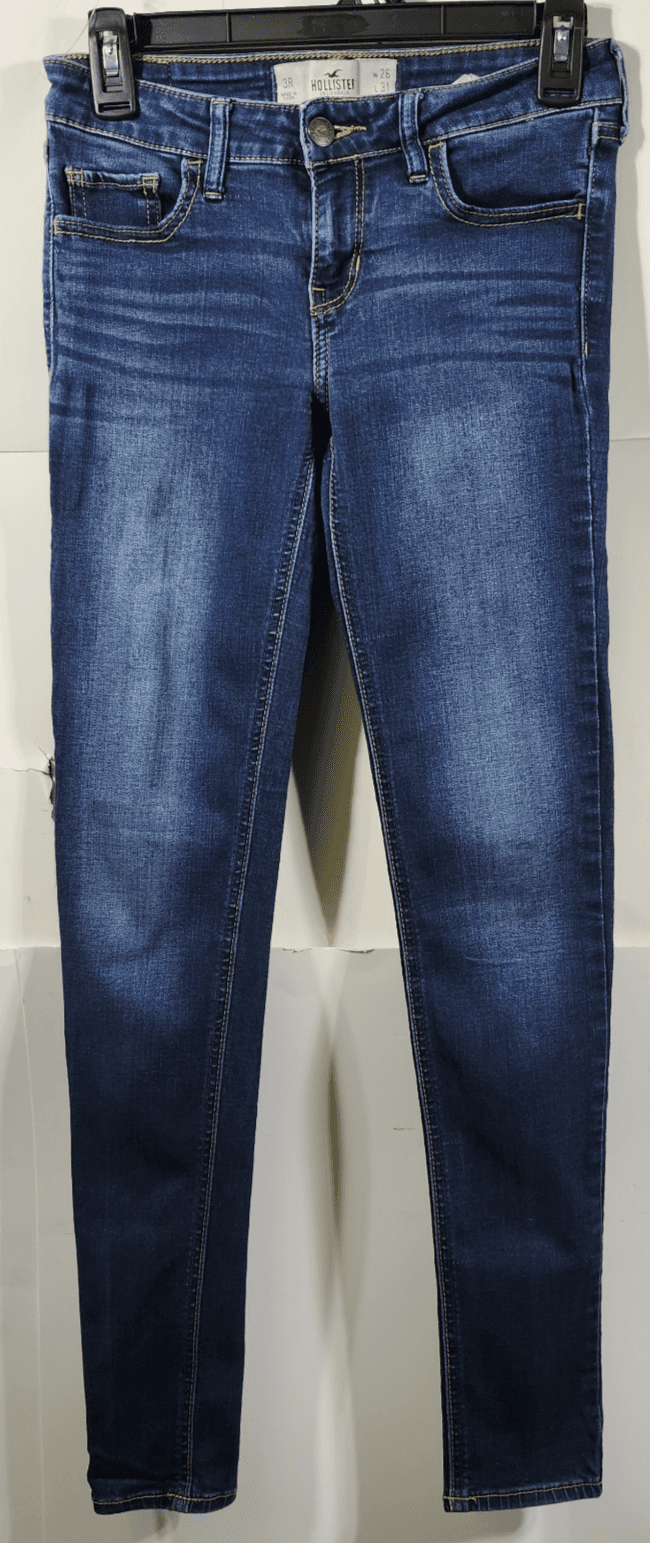 Hollister Womens Low Rise Jeans Size 3 Blue Stretch Denim Pants