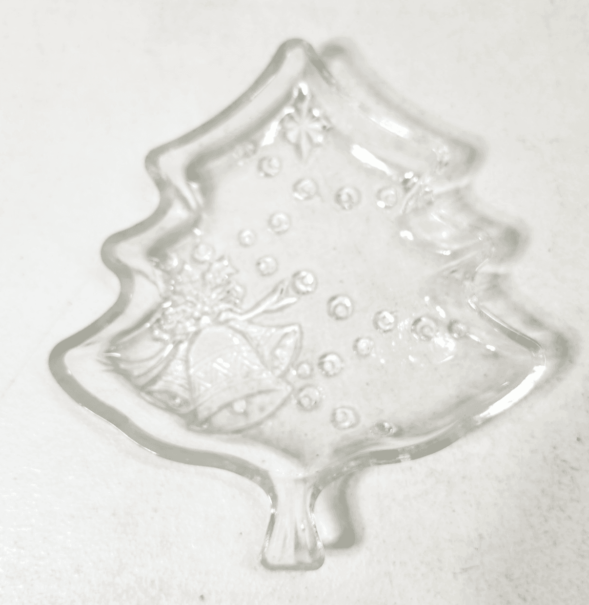 Celebrations 7.5" Clear Glass Christmas Tree Shaped Dish
