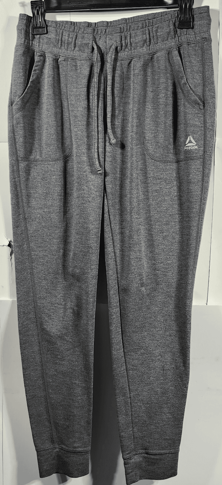 Reebok Women's Jogger Pants Elastic Waist Drawstring Size XS Gray