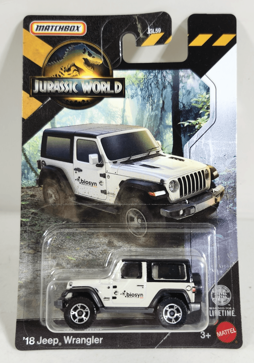 Matchbox Jurassic World '18 Jeep Wrangler Car 1/64 Toy Vehicle NEW
