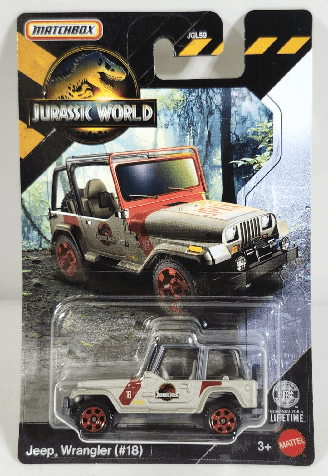 Matchbox Jurassic World Jeep Wrangler #18 Car 1/64 Toy Vehicle NEW