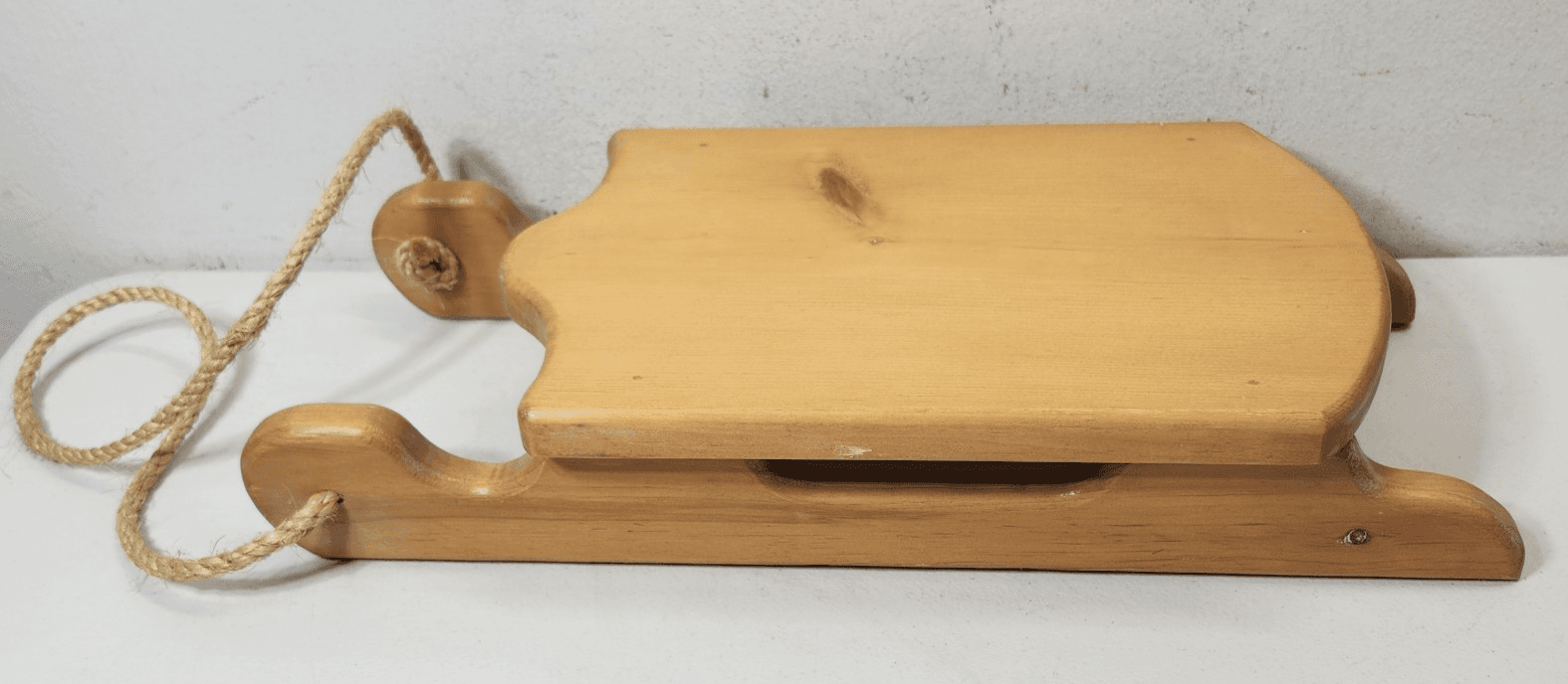 Vintage Handmade Wooden Sleigh Sled Holiday Home Decor 18"