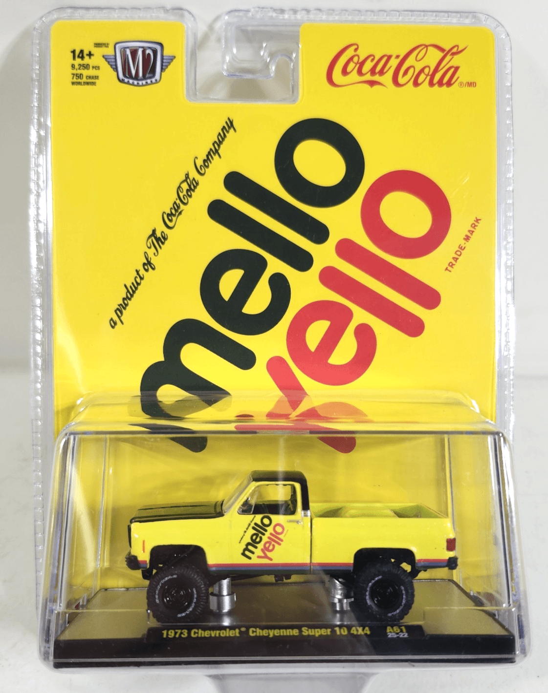 M2 Machines Coca-Cola Mellow Yellow 1973 Chevrolet Cheyenne Super 10 4x4 Truck