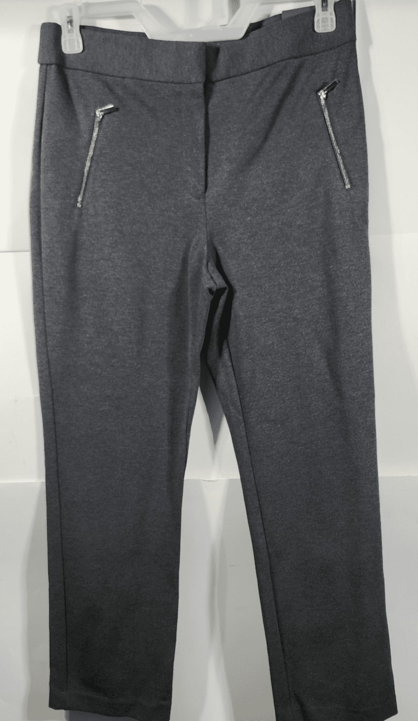 Worthington Women’s Size 10 Pants Ultra Stretch Gray Zip Pockets NEW