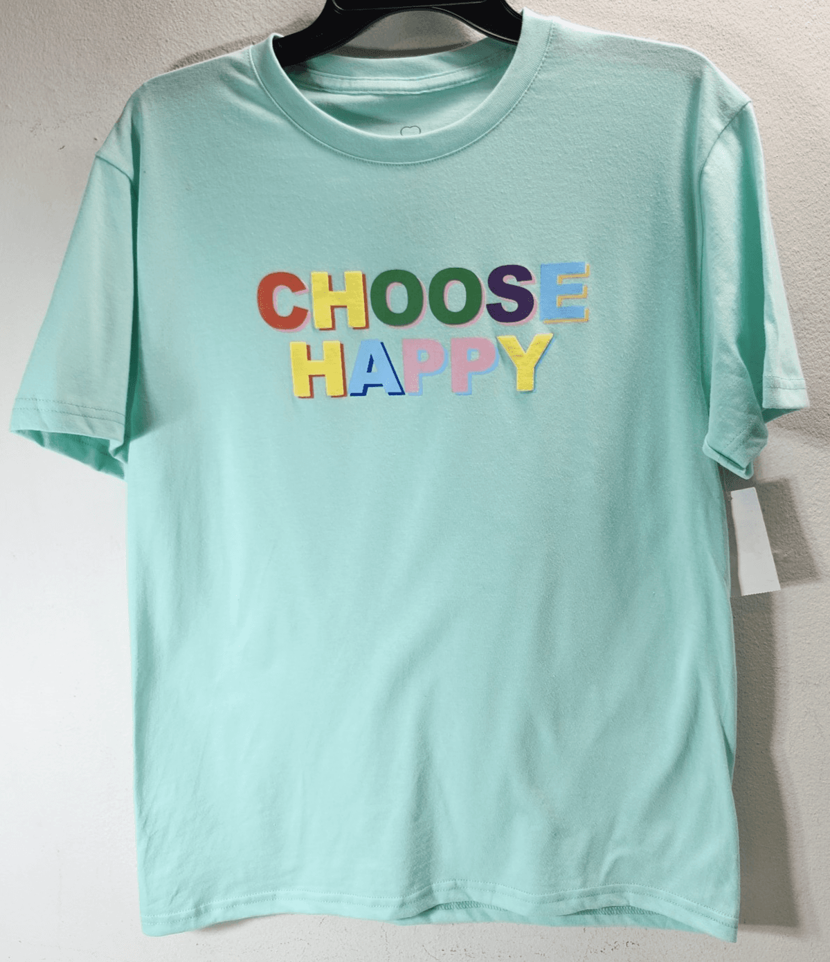 Phluid Project Mens TShirt Size M Choose Happy Green Short Sleeve Tee NEW