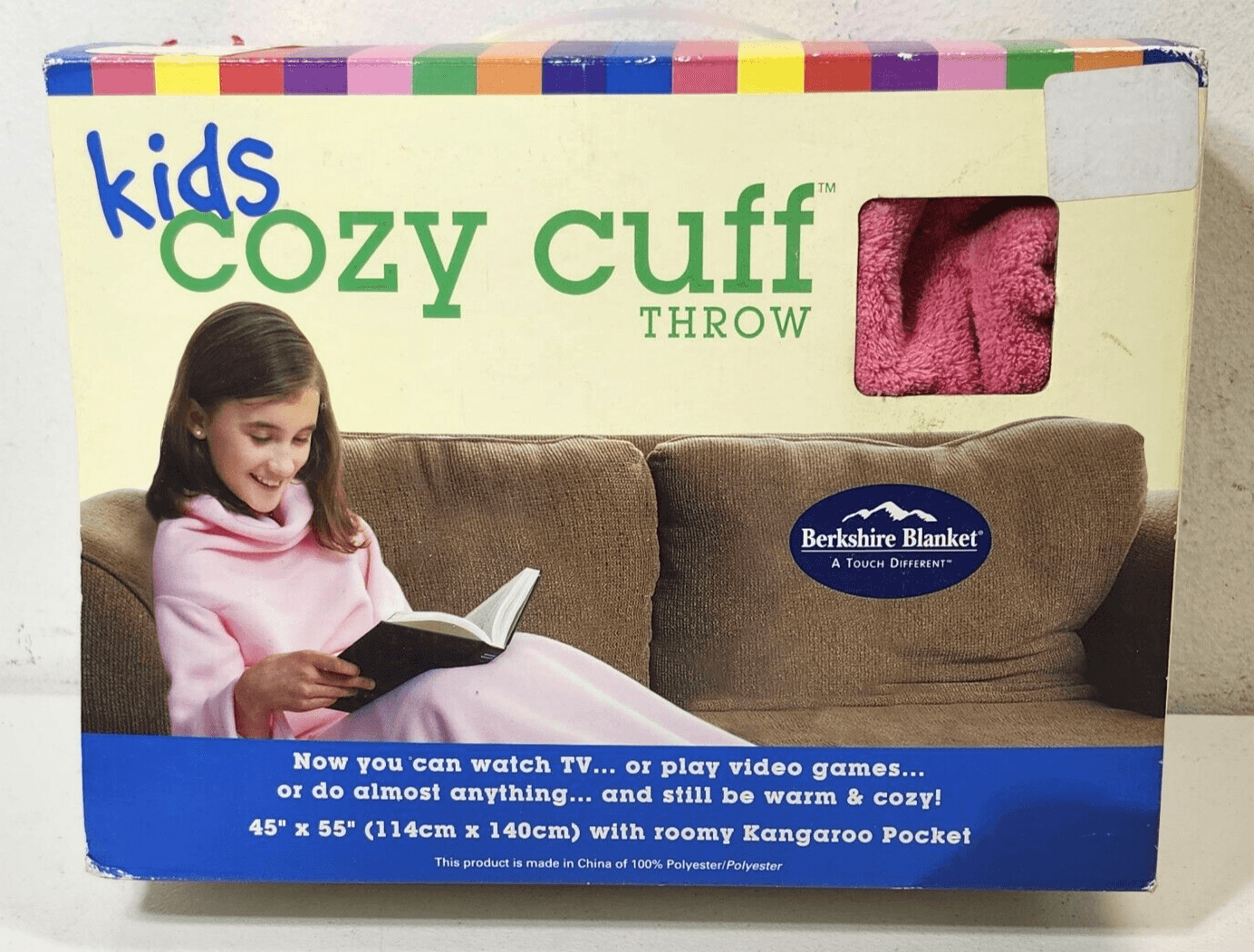 Kids Cozy Cuff Throw Blanket Super Plush 45in x 55in Soft & Cozy