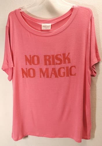 Dee Elly Womens Tshirt Size Small Short Sleeve Top Pink Made In USA NEW
