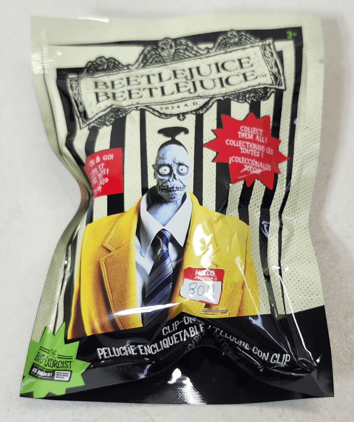 Beetlejuice Clip-On Plush Mystery Blind Pack Kids Toy Sealed NEW
