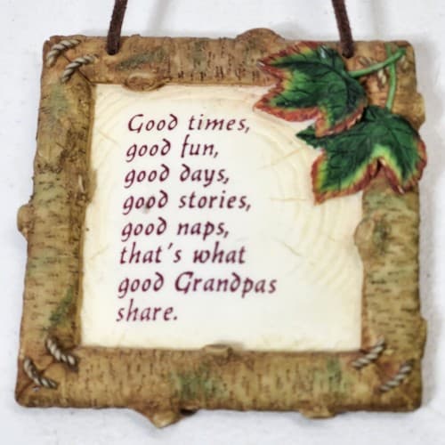 Stone Canyon Good Grandpas Quote Ceramic Plaque Wall Hanger Home Decor Enesco