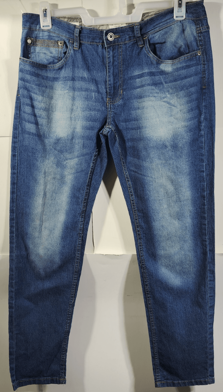 Weatherproof Vintage Men’s 34X32 Jeans Blue Denim Stretch Skinny Fit