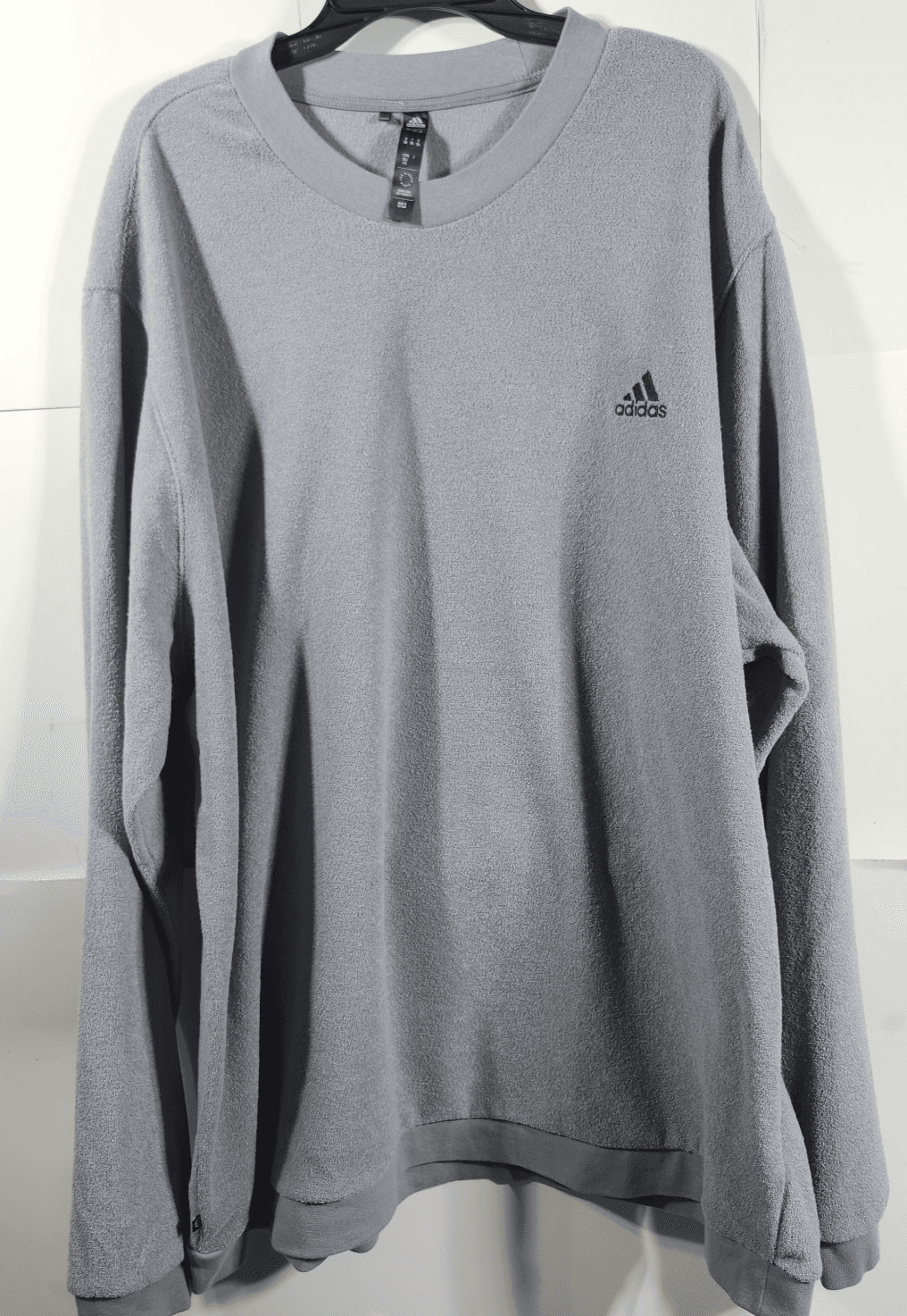 Adidas Men's XXL Gray Crewneck Pullover Sweatshirt Long Sleeve