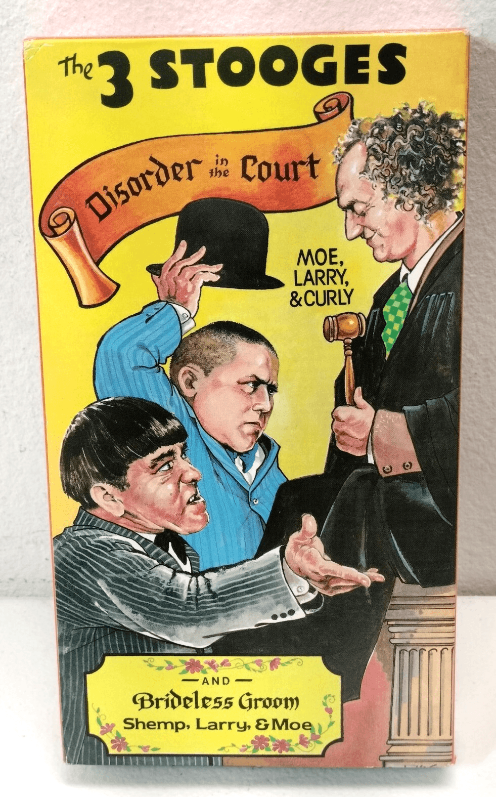 The Three Stooges Disorder In The Court & Brideless Groom VHS Moe Larry Curly