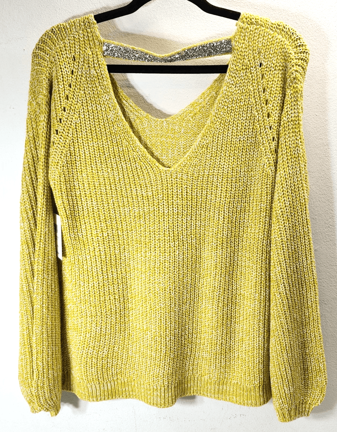 Women's Sweater Size Small Yellow Long Sleeve Pullover 89th & Madison NEW
