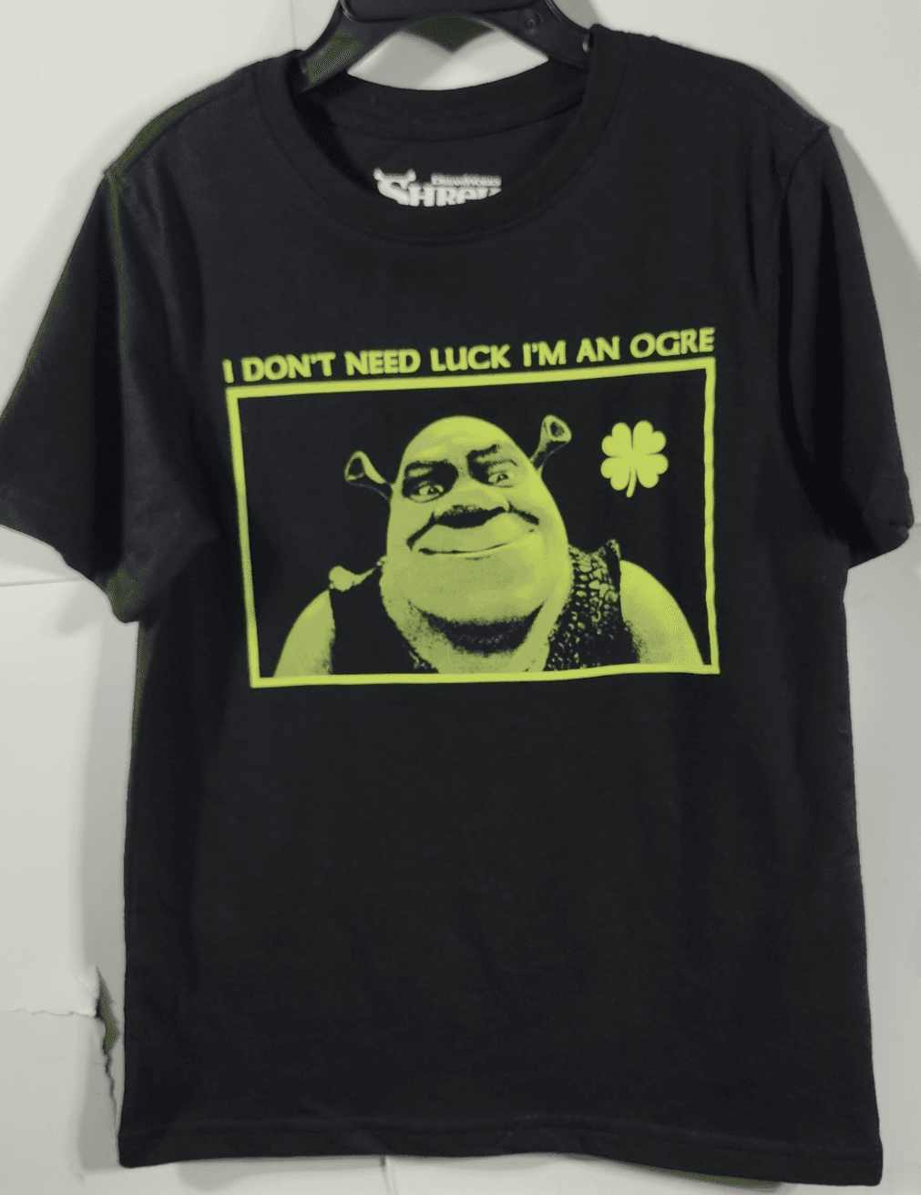 DreamWorks Shrek Boys Small Black Graphic T-Shirt Short Sleeve