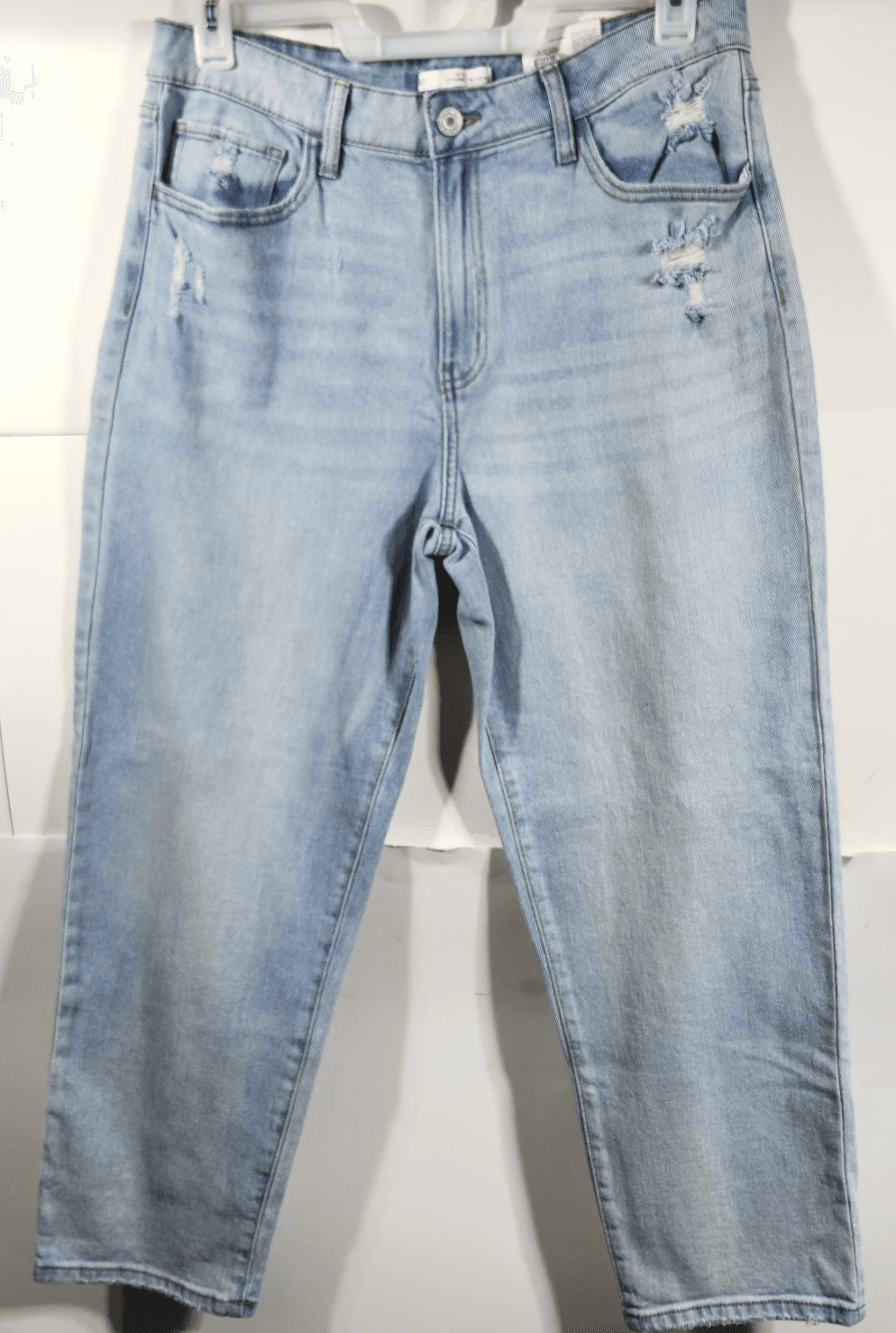 SO Women's 15 Jeans High Rise Straight Light Blue Denim NEW