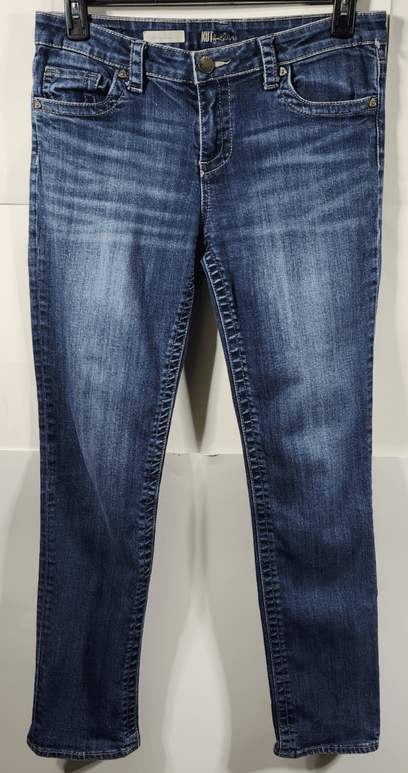 Kut from the Kloth Jeans Women 8 Stevie Straight Leg Mid Rise Southwestern Y2K