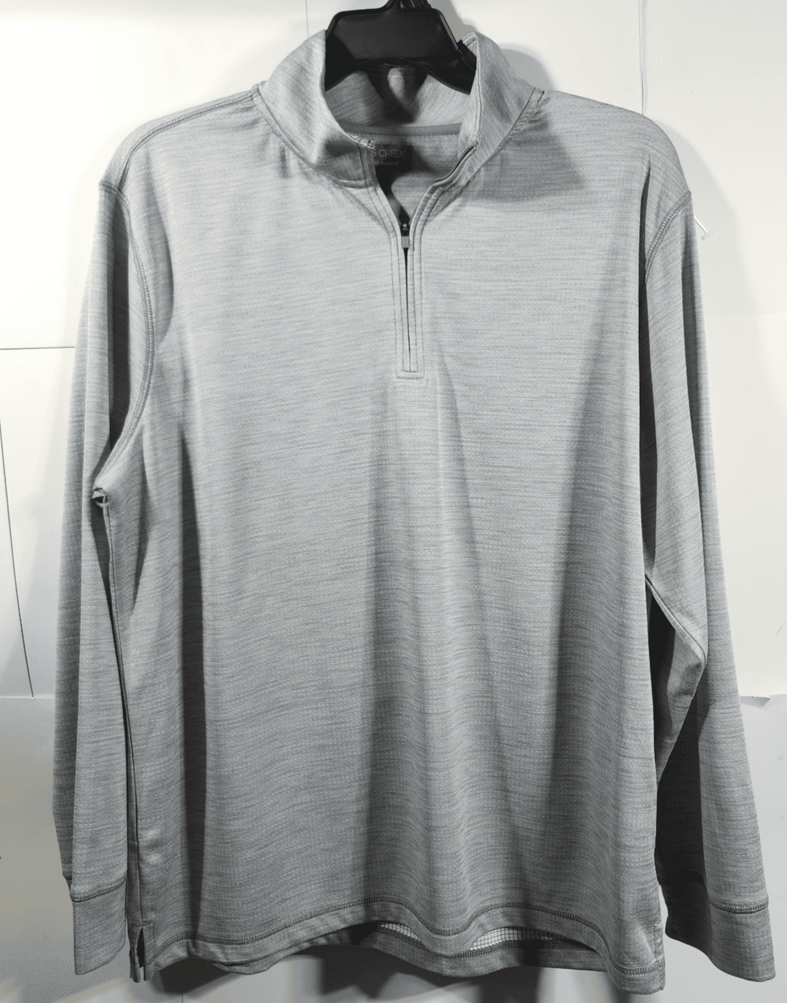 Falls Creek Men's XL 1/4 Zip Pullover Sweatshirt Gray Long Sleeve