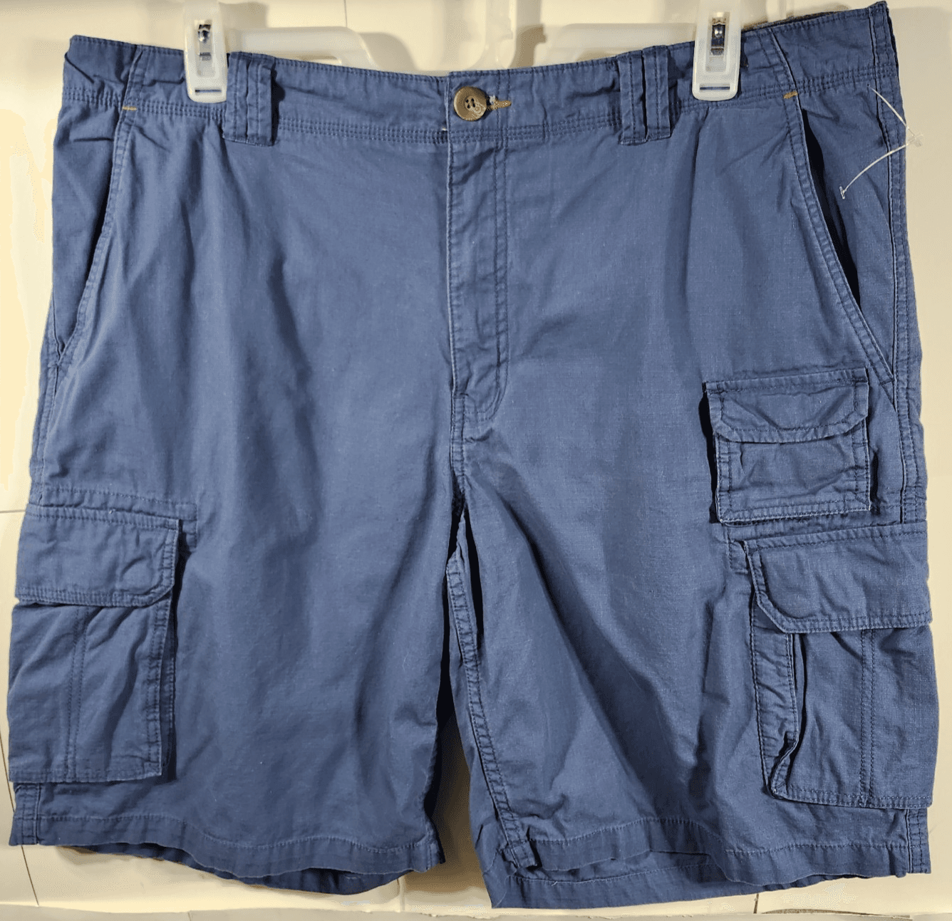 Northwest Territory Men's 40 Cargo Shorts Blue Cotton Twill Utility Pockets