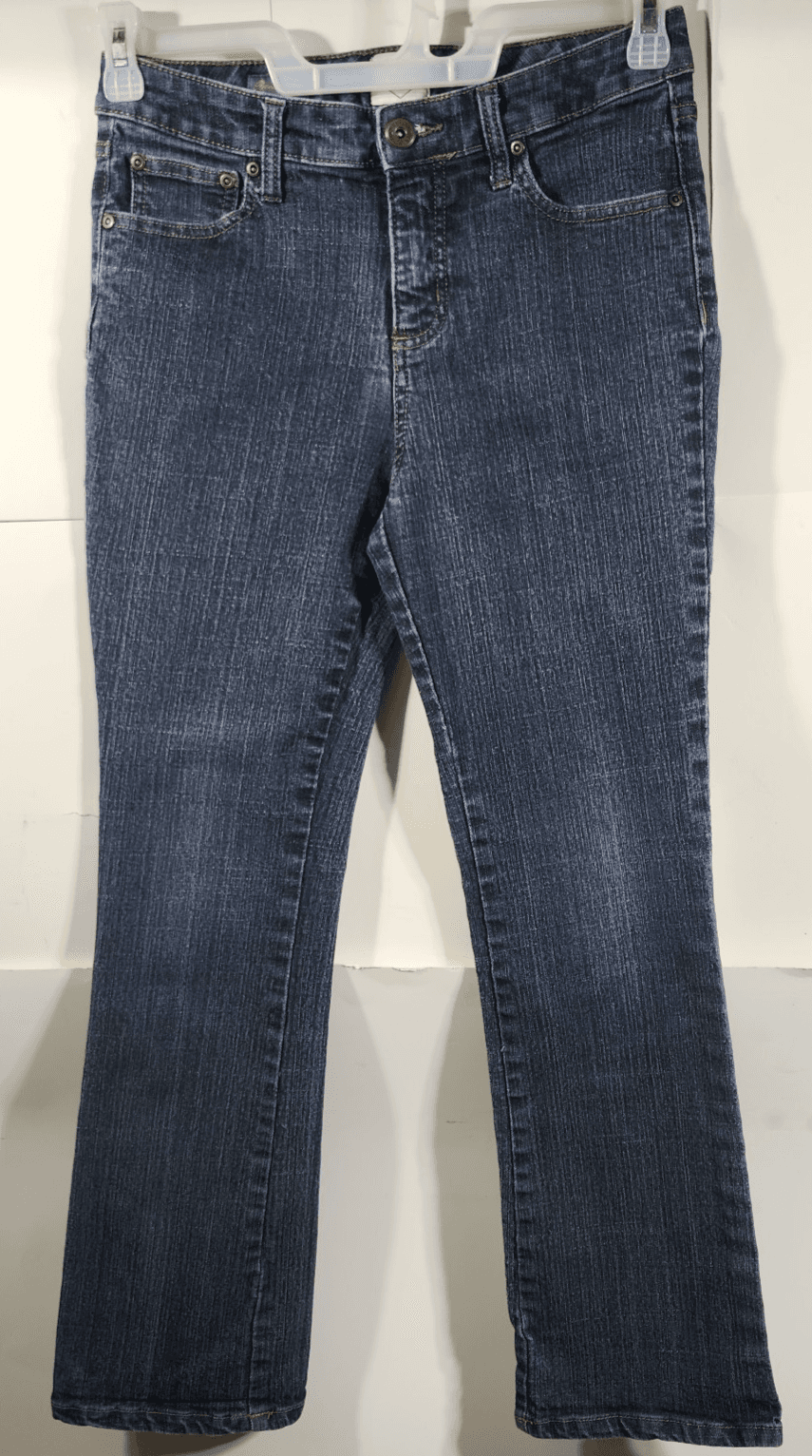 Women's St Johns Bay Petites Size 6P Boot Cut Blue Jeans Mid Rise