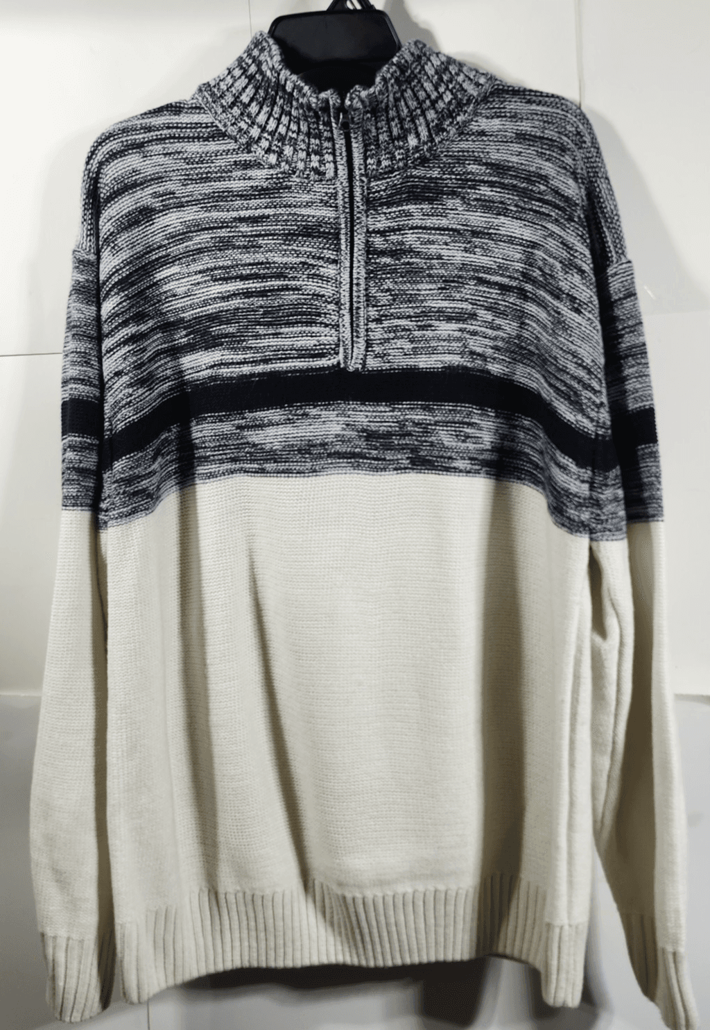 Park Slope 1/4 Zip Pullover Men's 2XL Grunge Ski New York Sweater