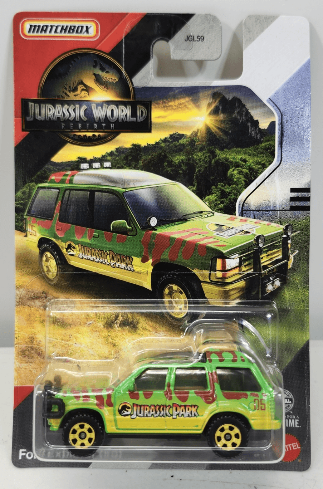 Matchbox Jurassic World Rebirth Ford Explorer #5 Car 1/64 Toy Vehicle NEW