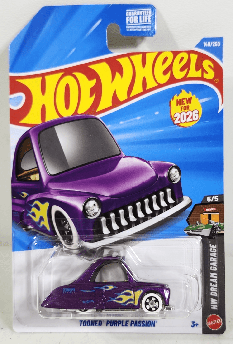 2026 Hot Wheels Tooned Purple Passion HW Dream Garage Car 1/64 Toy Vehicle NEW