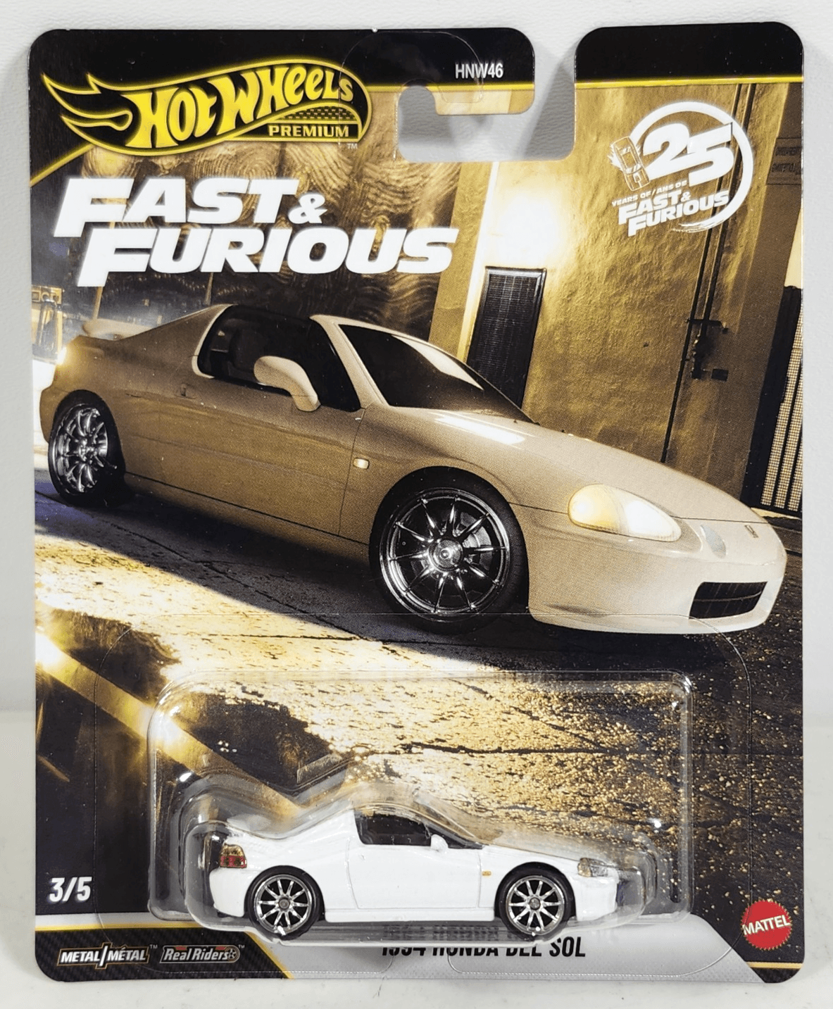 Hot Wheels 1994 Honda Del Sol Fast & Furious White Car 1/64 Toy Vehicle NEW