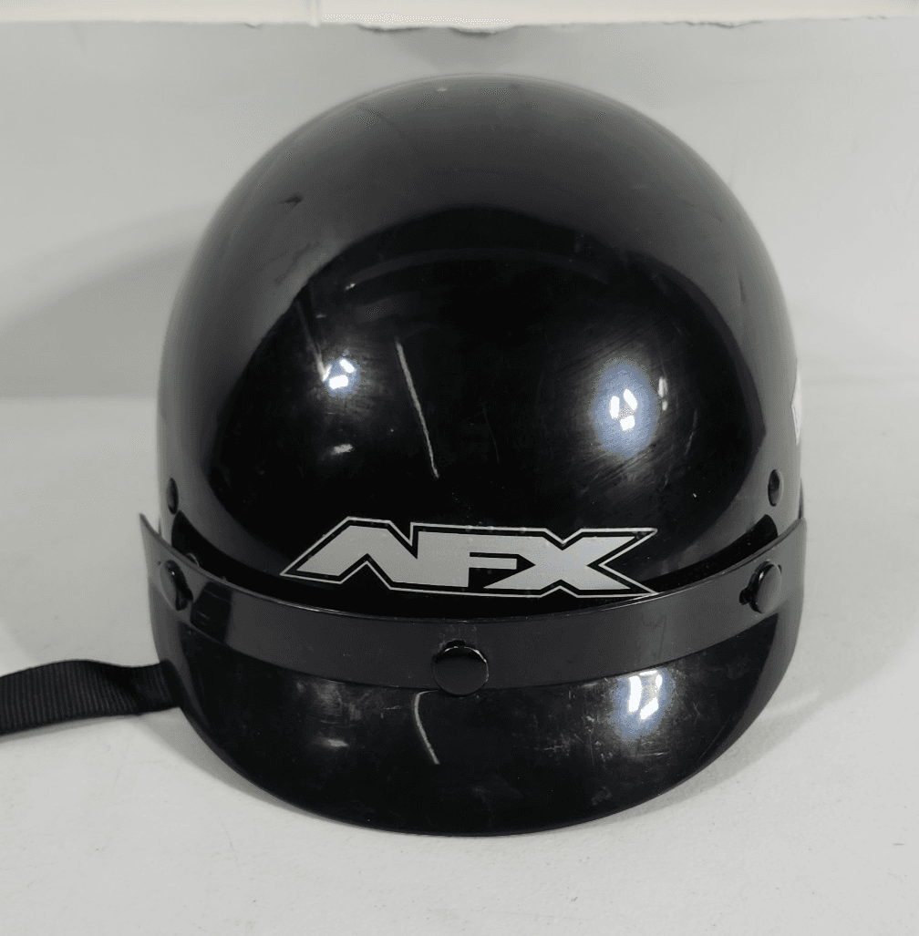 AFX FX-68 Dot Motorcycle Half Helmet Black Size Small