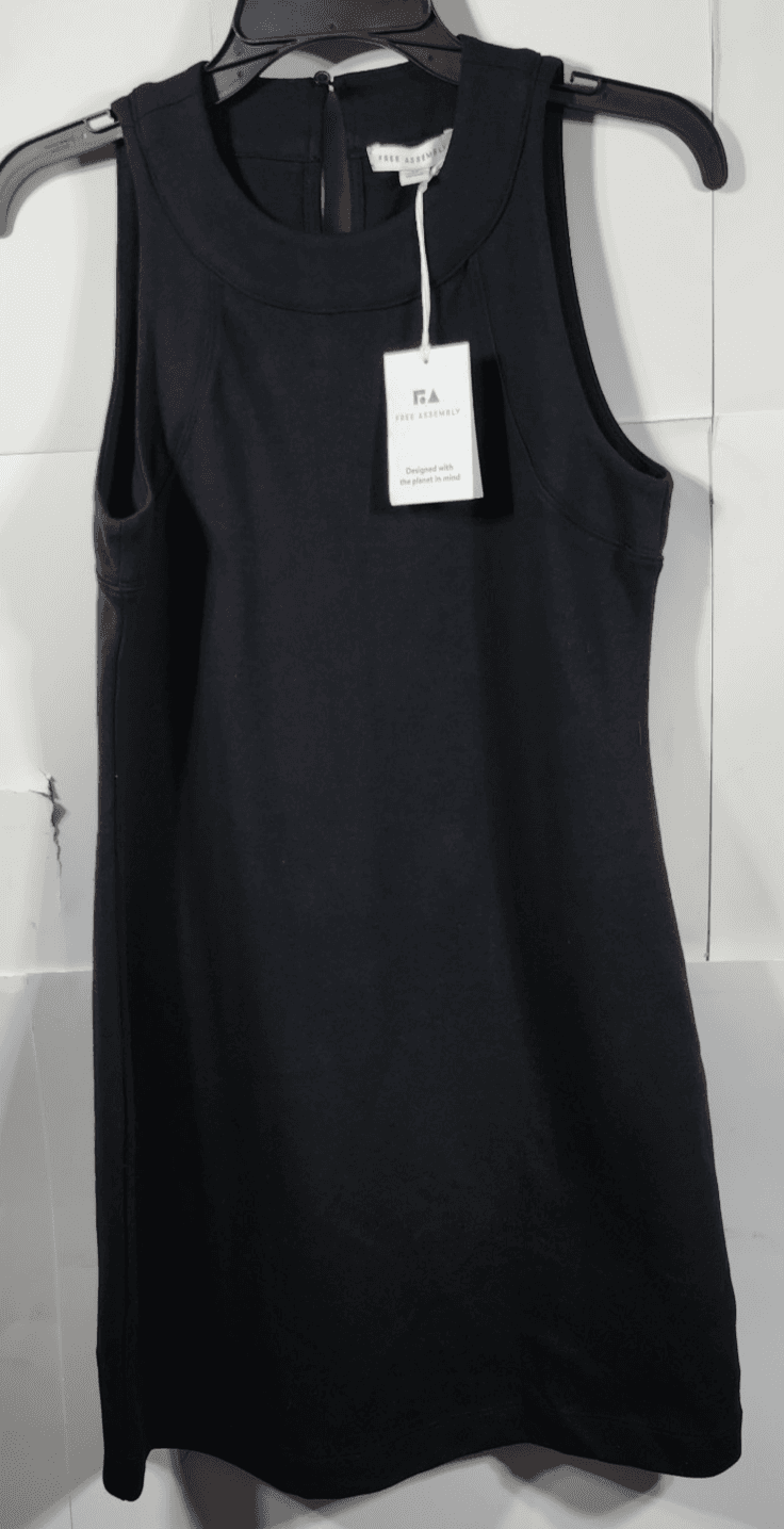 Free Assembly Women's XS Mini Dress Black Sleeveless NEW