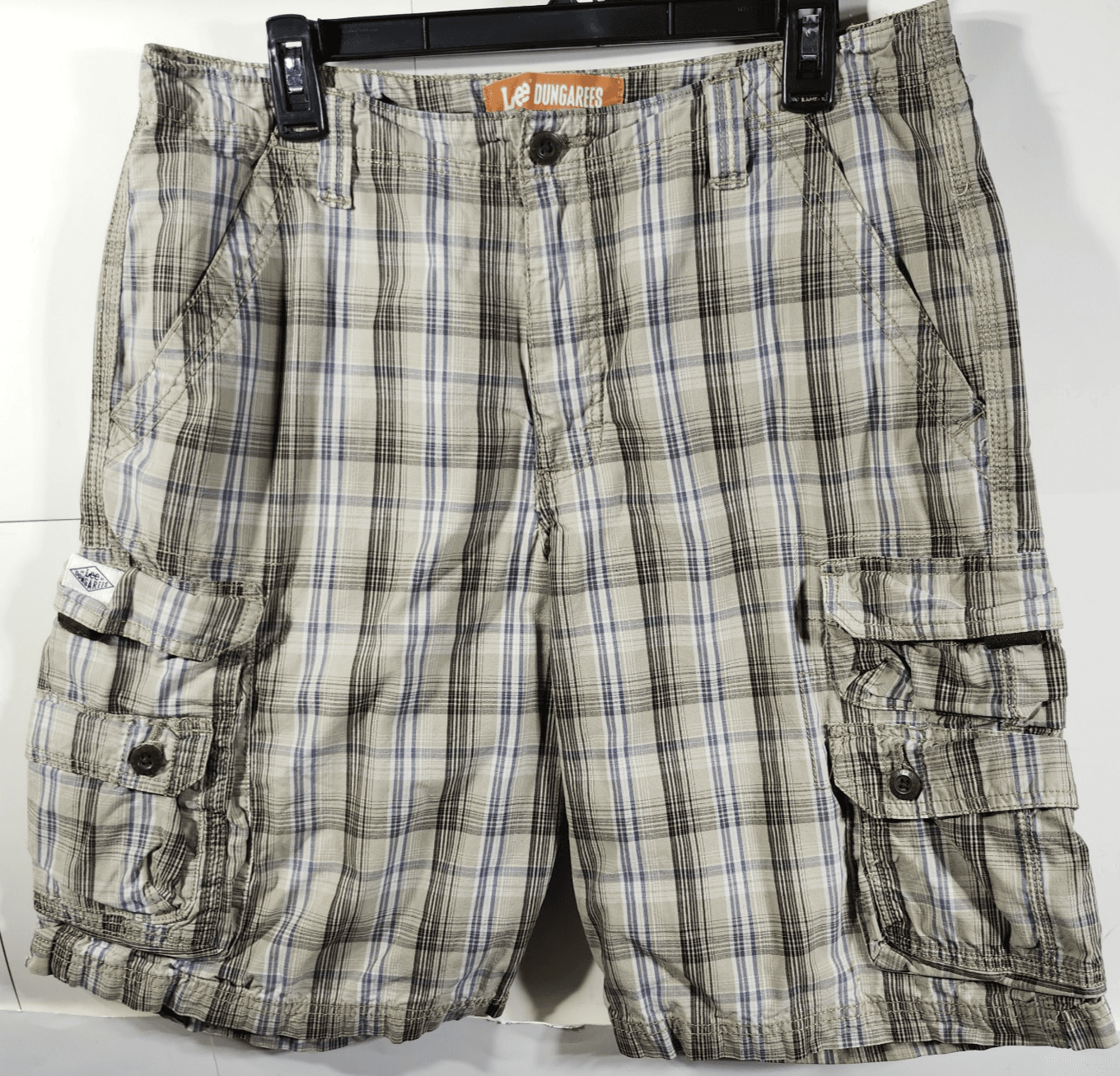 Lee Dungarees Men's Shorts Size 33 Cargo Plaid Hiking Outdoor