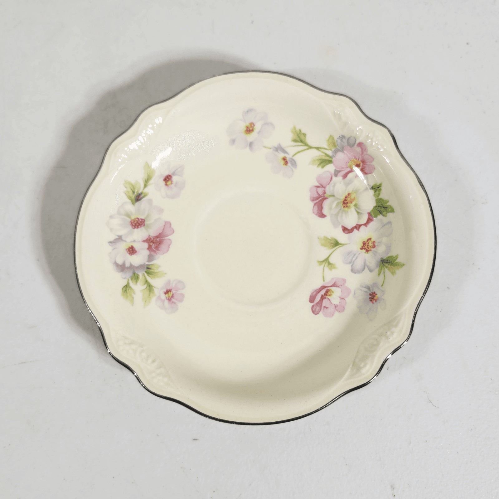 Vintage Homer Laughlin Virginia Rose Saucer Plate 6"