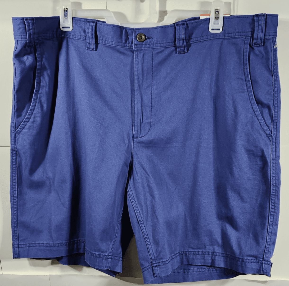 St Johns Bay Comfort Stretch Chino Shorts Mens 48 Big Blue NEW