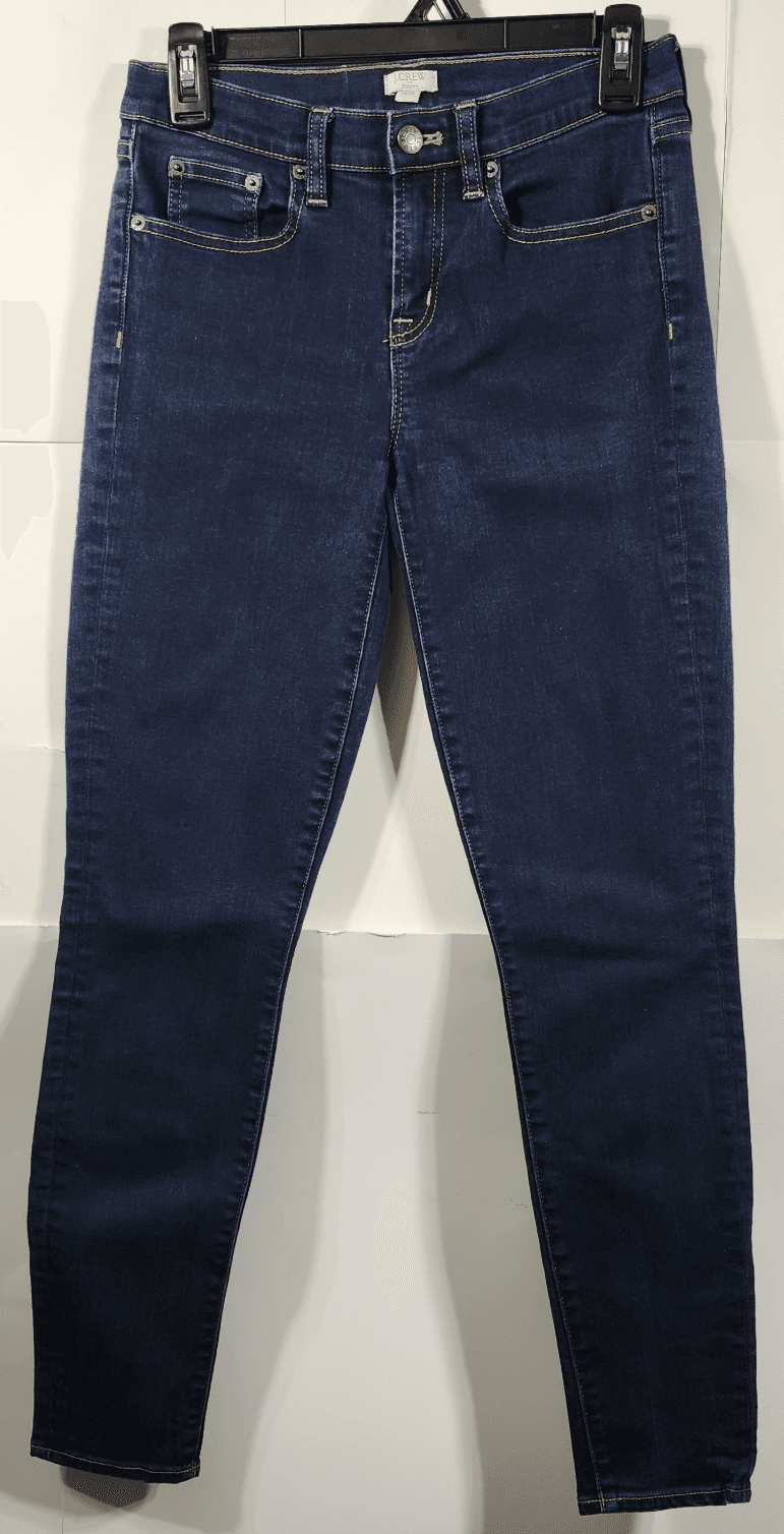 J.Crew Women's 26 Jeans Slim Straight Fit Blue Medium Wash Denim
