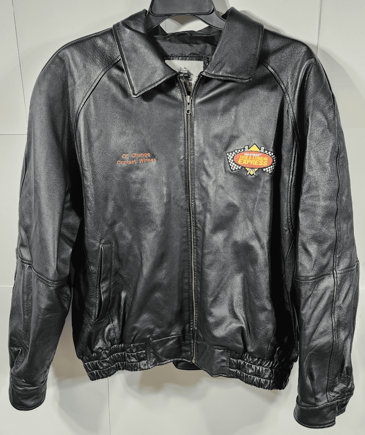 Burks Bay Vintage Mens Leather Jacket Black Walmart Oil Change Size Large